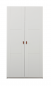 Preview: Schrank 100 cm mit Türen und Einteilung in weiß