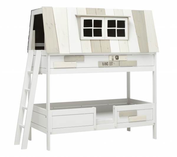 Abenteuerbett My Hangout als Etagenbett in whitewash